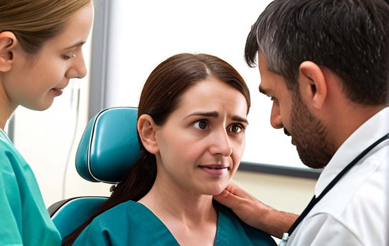 **
A dental student, slightly nervous, being guided by a senior dentist (the tutor) while examining an elderly woman patient. The focus is on the supportive hand of the tutor on the student's shoulder, conveying reassurance and guidance. The background should subtly show modern dental equipment. The overall tone is encouraging and professional, highlighting practical mentorship.
**