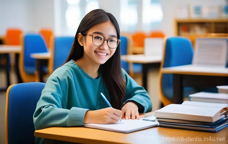 치과의사 전문의 시험 준비 노하우 - **Prompt:** A young, determined dental student in their late 20s, of diverse ethnicity, deeply immer...