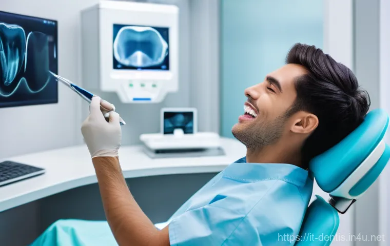 치과 교정 장치 설계 과정 - A friendly female orthodontist in a clean, modern clinic, attentively listening to a young adult fem...