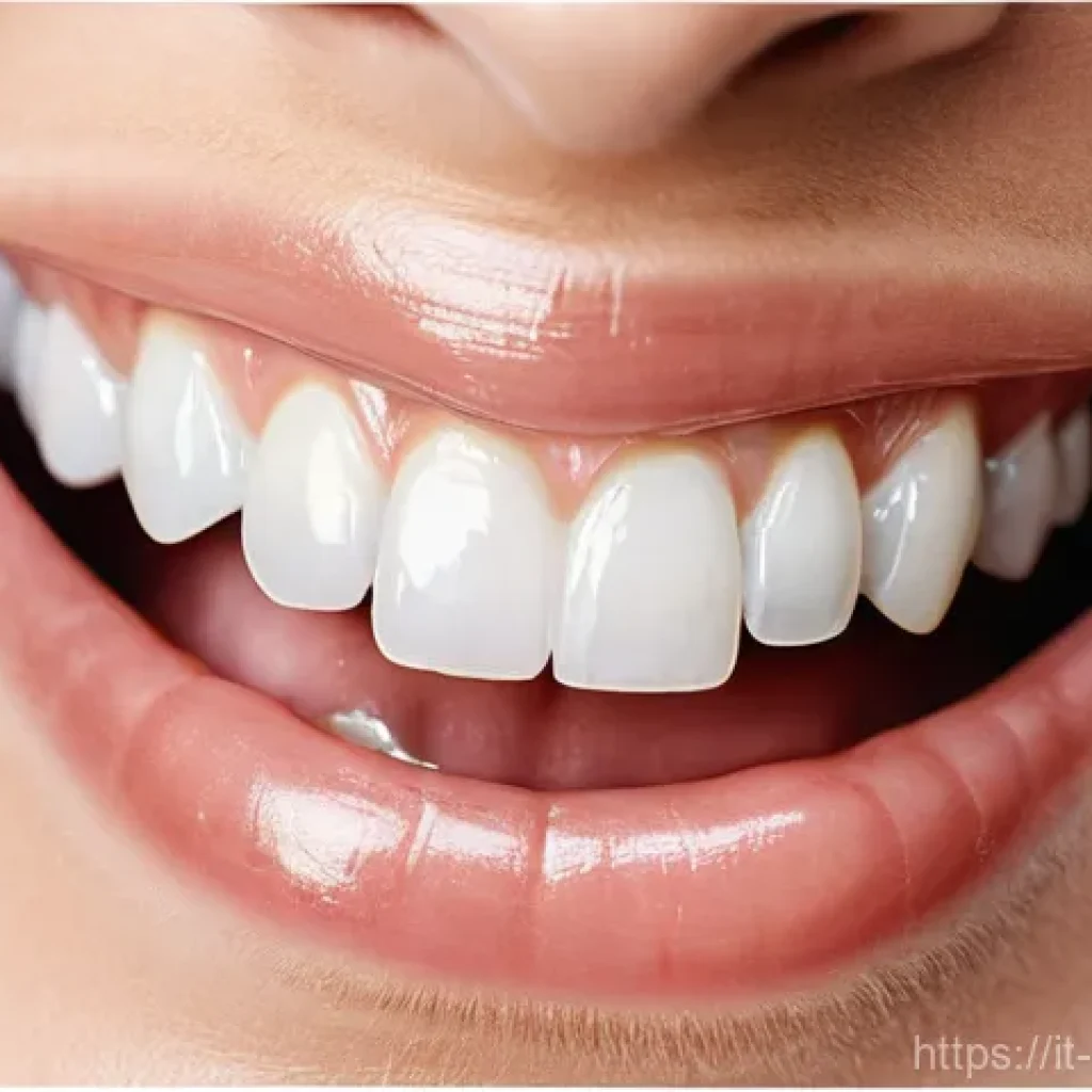 치과 보철 제작 트렌드 - **Prompt 1: "A close-up, high-definition photograph of a person with a radiant, natural-looking smil...