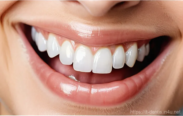 치과 보철 제작 트렌드 - **Prompt 1: "A close-up, high-definition photograph of a person with a radiant, natural-looking smil...